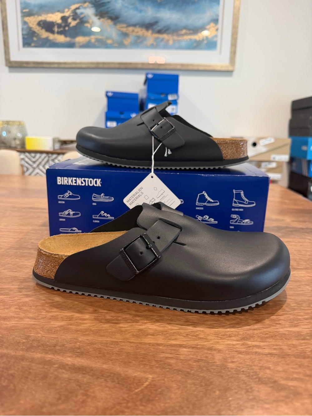 Birkenstock Boston BS Black Size 10W/8M BNIB regular fit MSRP 160$